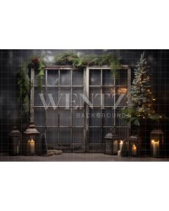 Photography Background in Fabric Rustic Christmas Set / Backdrop 4587