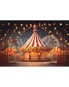 Photography Background in Fabric Christmas Circus / Backdrop 4605