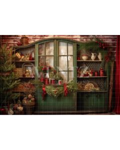 Photography Background in Fabric Rustic Christmas Set / Backdrop 4699