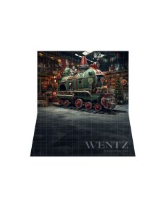 Photography Background in Fabric Christmas Train / Backdrop 4736