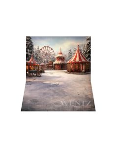 Photography Background in Fabric Christmas Park / Backdrop 4742