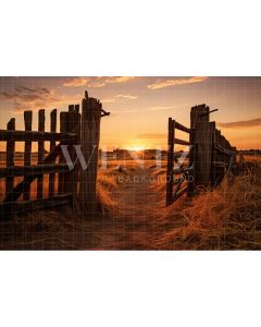 Photography Background in Fabric Farm Gate / Backdrop 4769