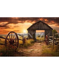 Photography Background in Fabric Road to Farm / Backdrop 4770