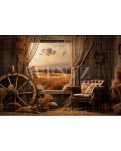 Photography Background in Fabric House on the Countryside / Backdrop 4775