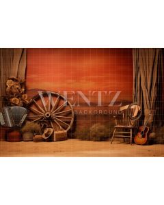 Photography Background in Fabric Set with Guitar / Backdrop 4789