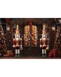 Photography Background in Fabric Christmas Nutcracker / Backdrop 4802