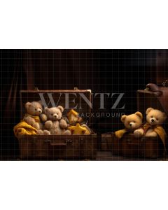 Photography Background in Fabric Teddy Bears / Backdrop 4813
