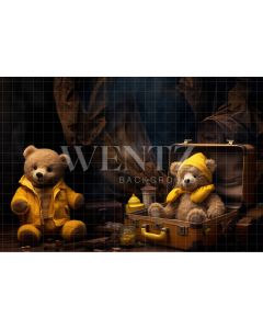 Photography Background in Fabric Teddy Bears / Backdrop 4814