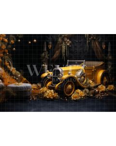 Photography Background in Fabric Yellow Car / Backdrop 4818