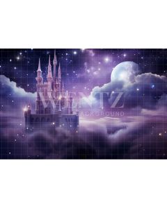 Photography Background in Fabric Castle in the Clouds / Backdrop 4834