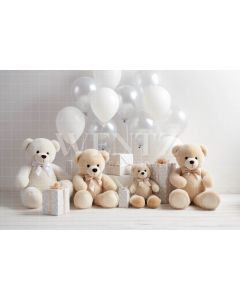 Photography Background in Fabric Bear Party / Backdrop 4842