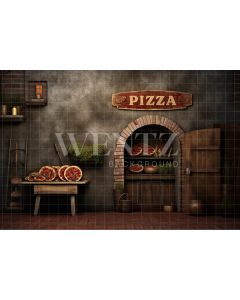 Photography Background in Fabric Pizzeria / Backdrop 4860