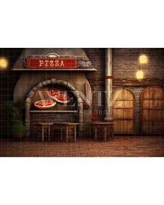 Photography Background in Fabric Pizzeria / Backdrop 4861