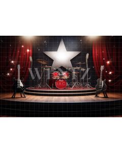Photography Background in Fabric Rock Concert / Backdrop 4924