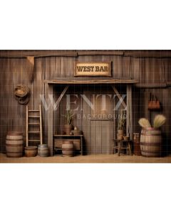 Photography Background in Fabric Old West Bar / Backdrop 4925