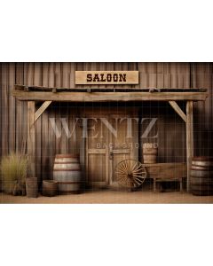 Photographic Background in Fabric Old West Hall / Backdrop 4926