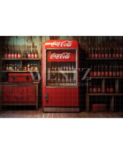 Photographic Background in Fabric Soda Shop / Background 4951