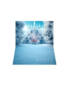 Photographic Background in Fabric Ice Castle / 4952
