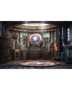 Photographic Background in Fabric Super Heroes Room / Backdrop 4962