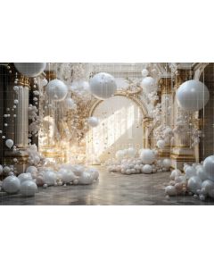 Photographic Background in Fabric New Year Set with Balloons / Backdrop 4989