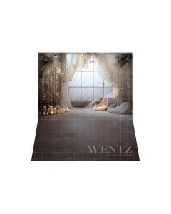 Photographic Background in Fabric Réveillon Set with Window / Backdrop 4992