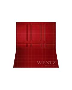 Photographic Background in Fabric Red Boiserie / Backdrop 5003
