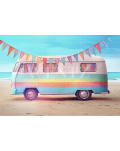 Photographic Background in Fabric Kombi at the Beach / Backdrop 5004