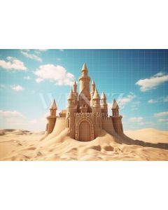 Photographic Background in Fabric Sand Castle / Backdrop 5011