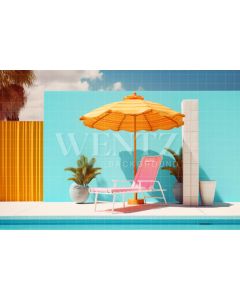 Photographic Background in Fabric Poolside / Backdrop 5012
