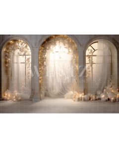 Photographic Background in Fabric White Window / Backdrop 5028