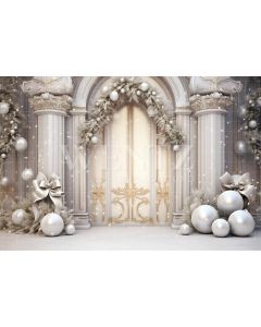 Photographic Background in Fabric White and Gold Door / Backdrop 5030