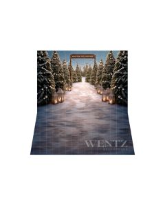 Photographic Background in Fabric Pine Tree Farm / Backdrop 5061