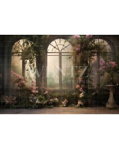 Photographic Background in Fabric Floral Room / Backdrop 5092