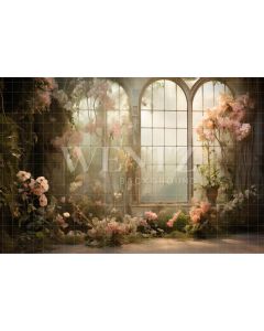 Photographic Background in Fabric Floral Room / Backdrop 5093