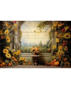 Photographic Background in Fabric Sunflower Set / Backdrop 5096