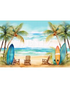 Photographic Background in Fabric Beach / Backdrop 5116