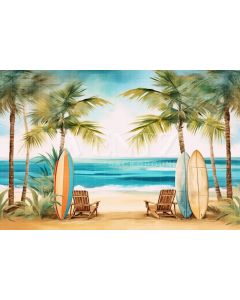 Photographic Background in Fabric Beach / Backdrop 5117