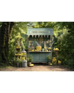 Photographic Background in Fabric Lemonade Stand / Backdrop 5121