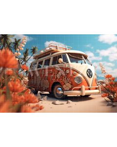Photographic Background in Fabric Kombi in the Beach / Backdrop 5130