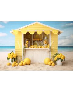 Photographic Background in Fabric Lemonade Stand / Backdrop 5137