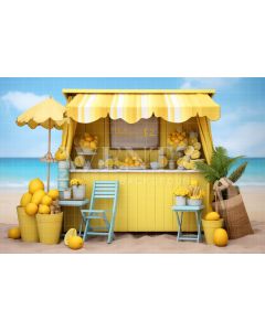 Photographic Background in Fabric Lemonade Stand / Backdrop 5138