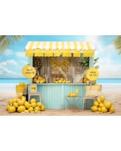 Photographic Background in Fabric Lemonade Stand / Backdrop 5140