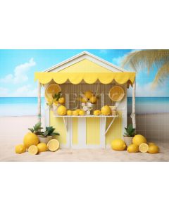 Photographic Background in Fabric Lemonade Stand / Backdrop 5140