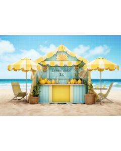 Photographic Background in Fabric Lemonade Stand / Backdrop 5142