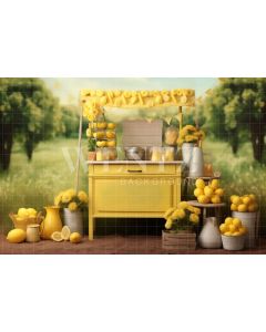 Photographic Background in Fabric Lemonade Stand / Backdrop 5147