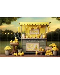 Photographic Background in Fabric Lemonade Stand / Backdrop 5149