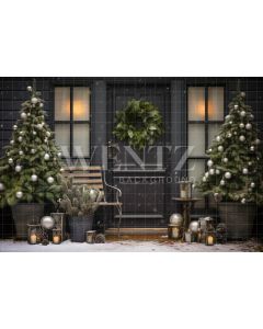 Photographic Background in Fabric Christmas Facade / Backdrop 5166