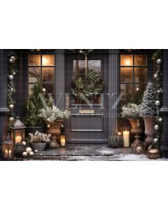 Photographic Background in Fabric Christmas Facade / Backdrop 5172