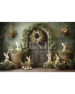 Photography Background in Fabric Easter Scenery / Backdrop 5205