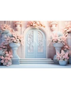 Photography Background in Fabric Easter 2024 Scenery with Flowers / Backdrop 5287